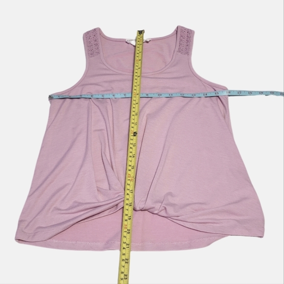 Hippie Rose Women's Size Small Pullover Twist- Front Sleeveless Top Pink - Picture 6 of 11
